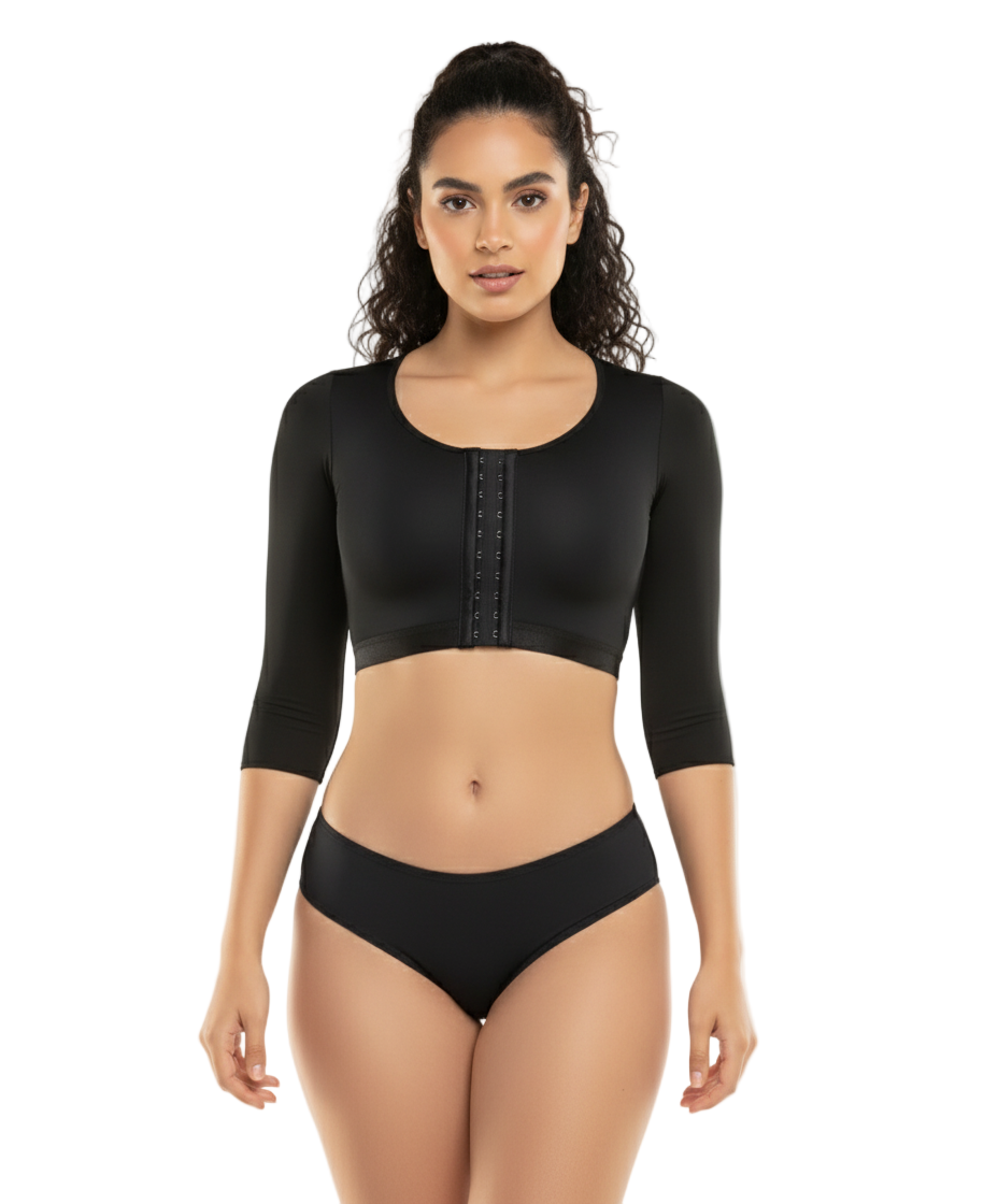 Brasier Postquirúrgico con Mangas 1604 – Soporte y Recuperación con Comodidad Total