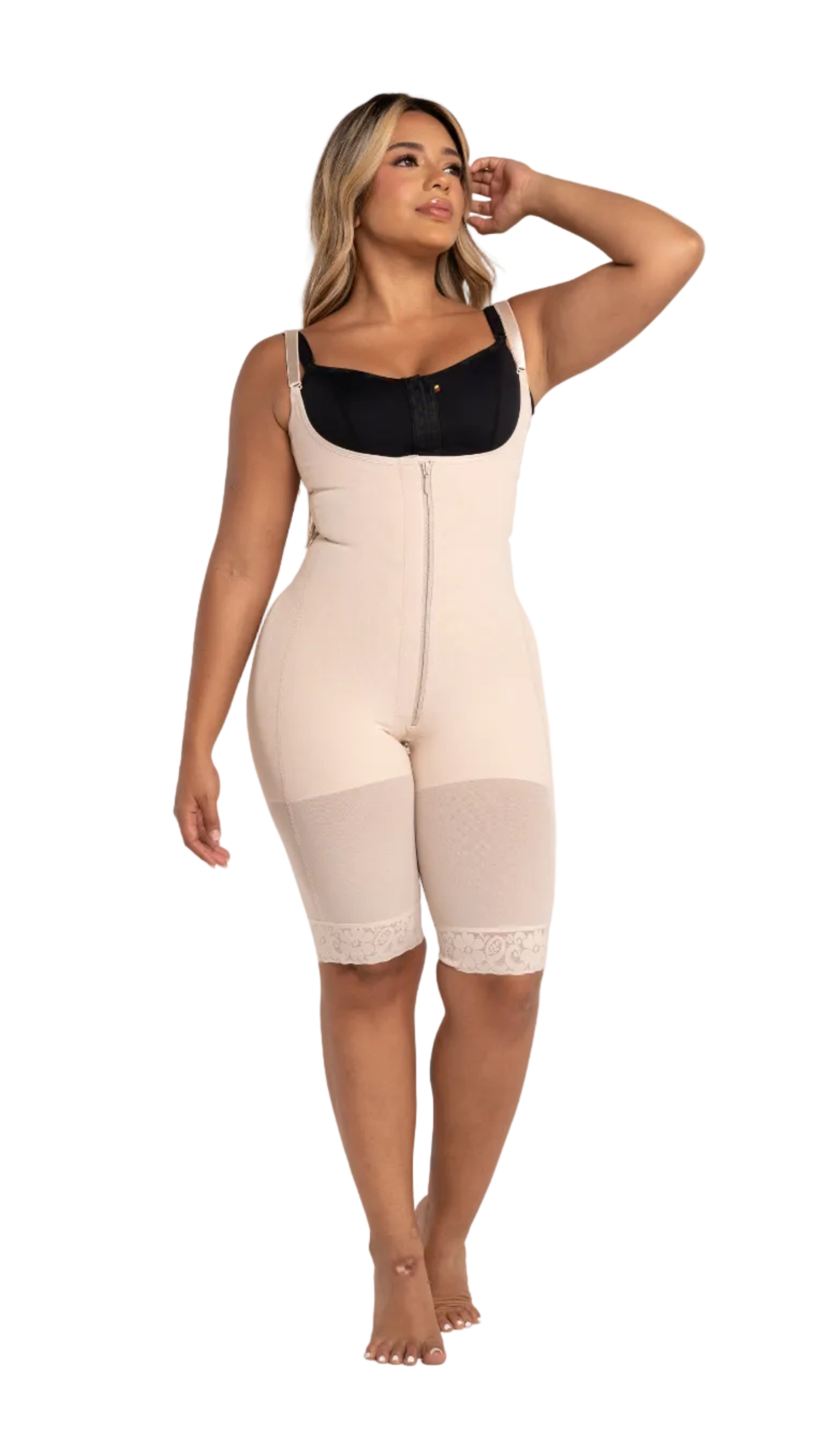 Faja Pierna Larga con Zipper 1210 – Moldeo Reloj de Arena y Comodidad Invisible